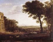 Claude Lorrain Country cape with the father of Psyche that at Apollo sacrifices china oil painting reproduction